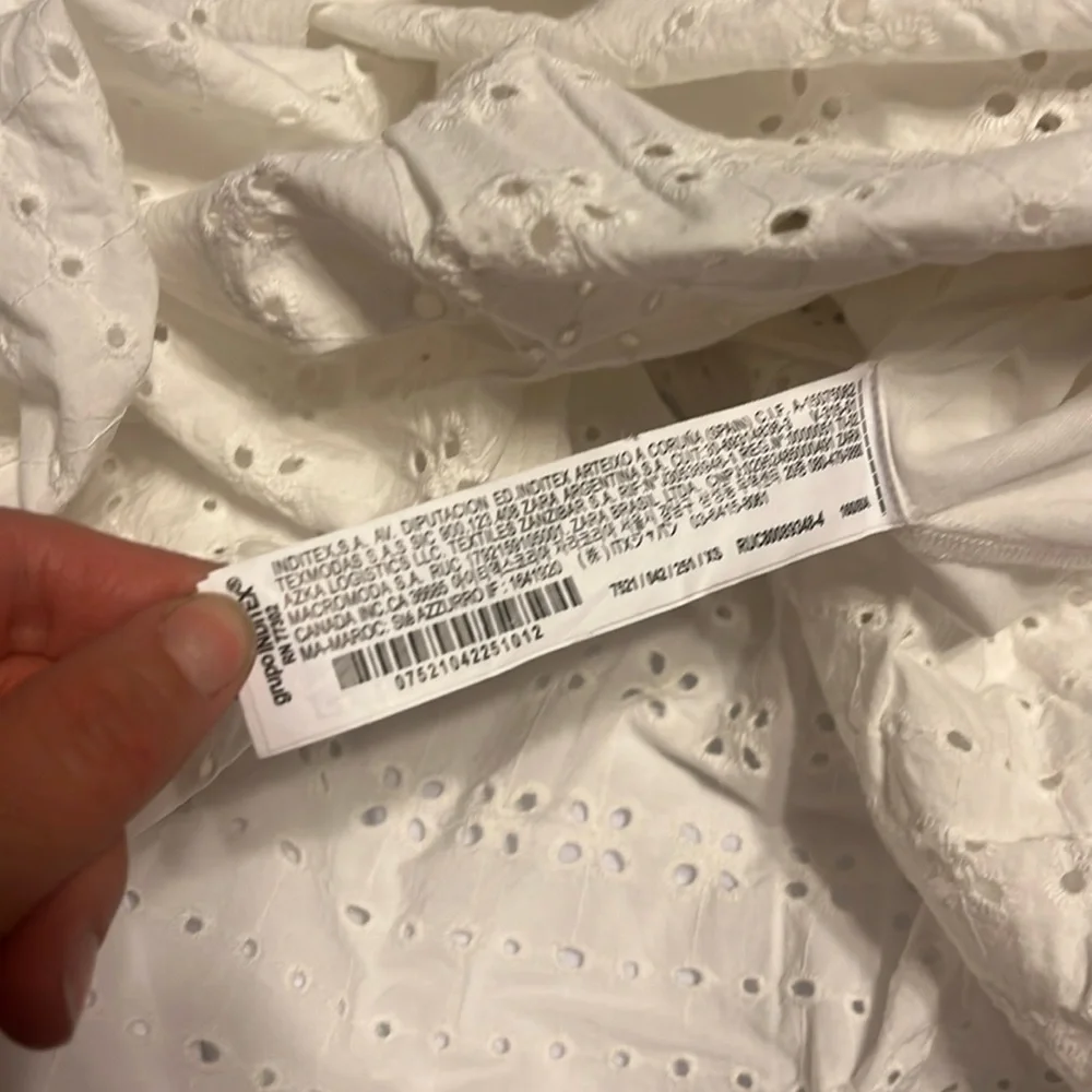 NWT$119 Zara The Madison Dress embroidery white cotton maxi dress XS R: 7521/042 - Picture 11 of 13